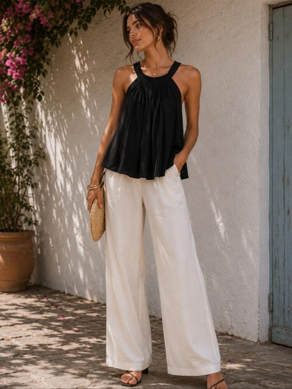 Anthropologie Sunday in Brooklyn Black Halter Trapeze Tank